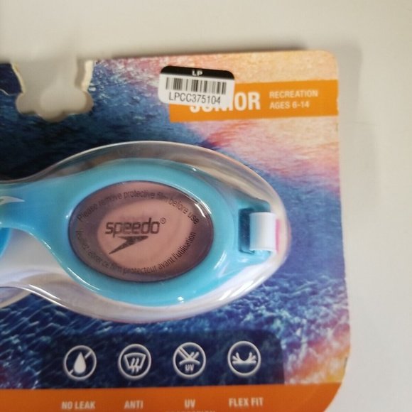 Speedo Glide Jr. Junior Swimming Goggles Baby Blue - Picture 4 of 13